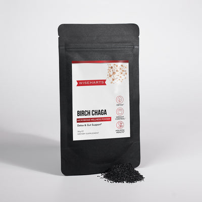 Birch Chaga microbiome wellness powder. 