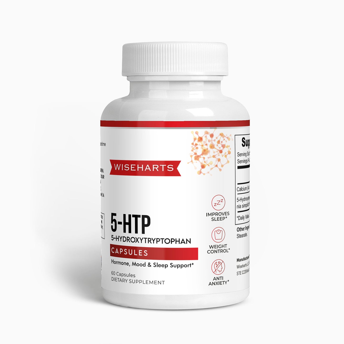 Wiseharts 5-HTP Supplement for mood and sleep support