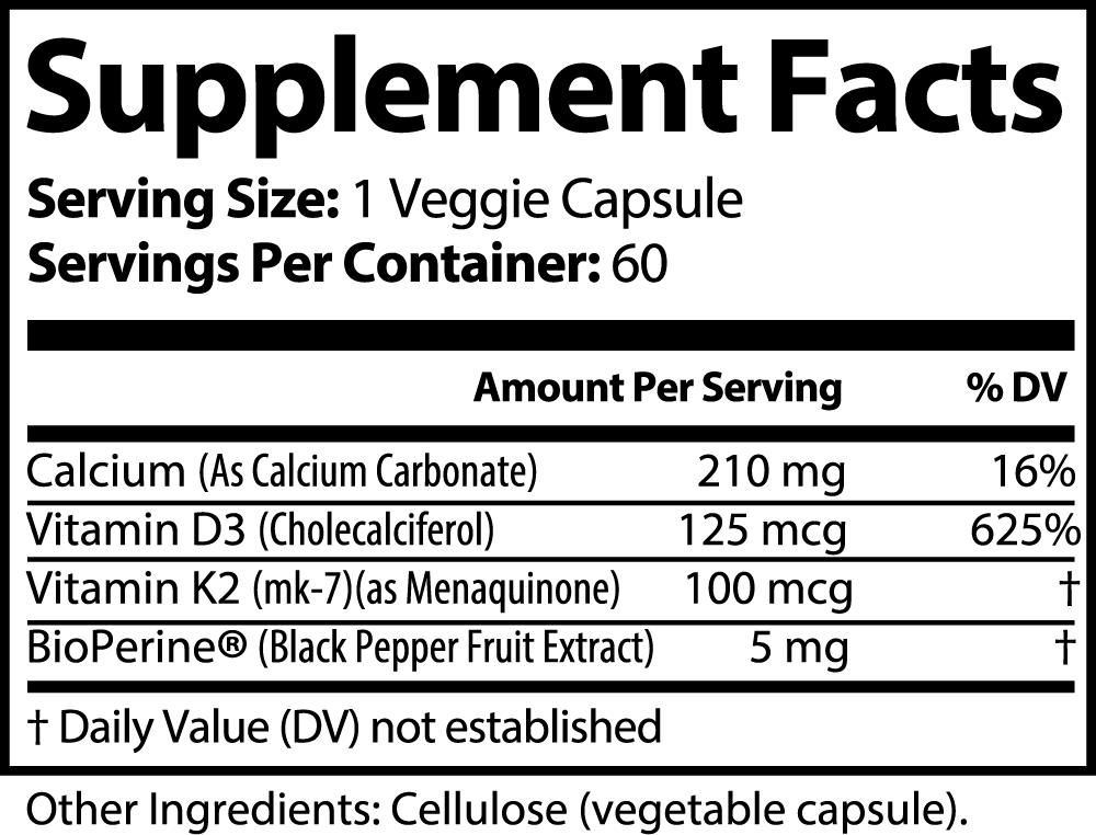 VITAMINS D3 & K2